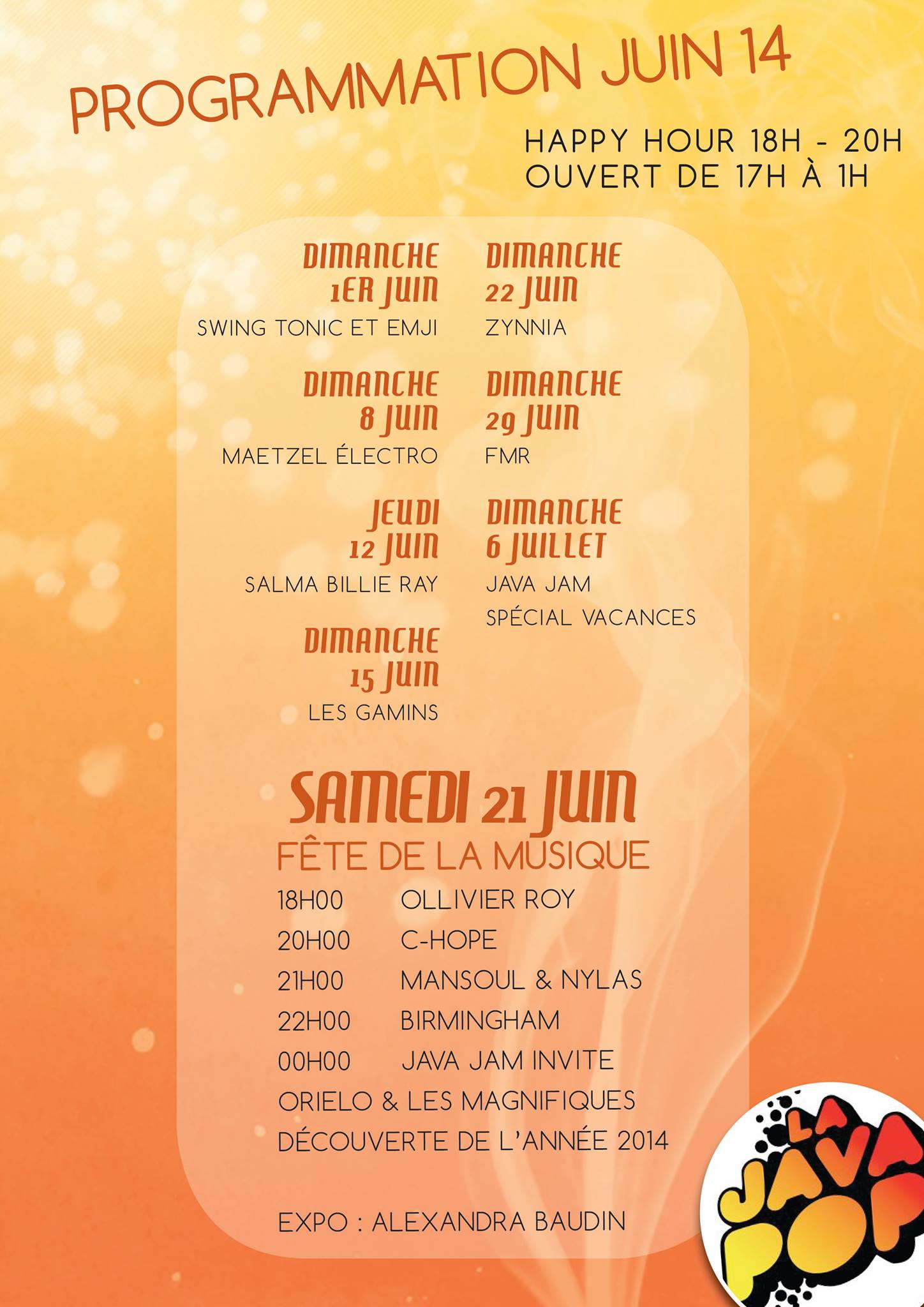 programmation JUIN 2014/ fete de la musique